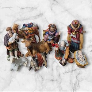 Kirkland Christmas Nativity Set Three Wise‎ Man Camel Jesus Lamb Large Figures